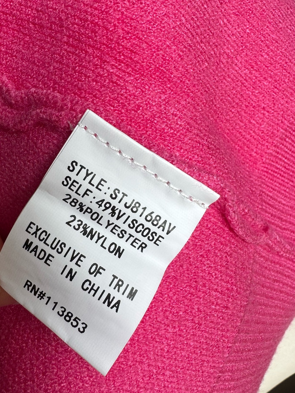 Avara NWT Women’s Hot Pink Pearl-Trim Clasp-front Cardigan Sweater Size Small - Picture 7 of 7